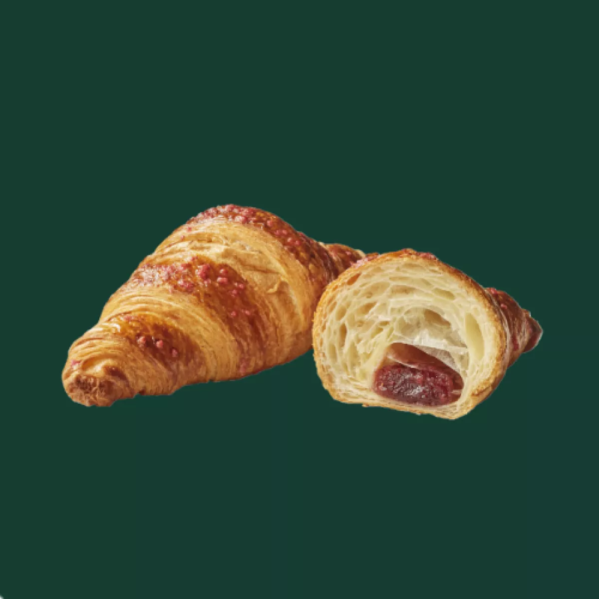 Croissant cu zmeura