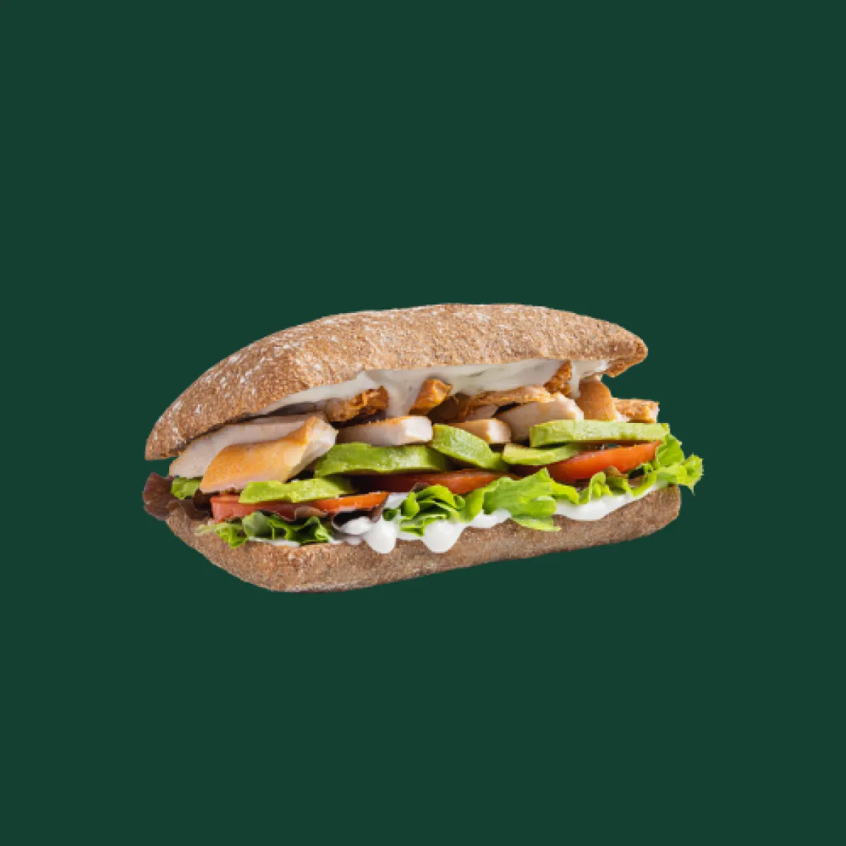 Ciabatta cu pui la gratar si avocado