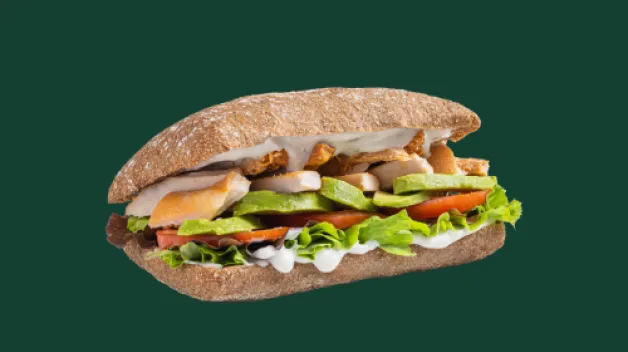 Ciabatta cu pui la gratar si avocado